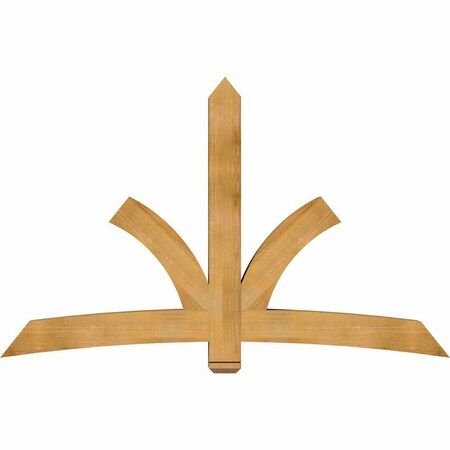 Ekena Millwork Davenport Rough Sawn Timber Gable Bracket, Western Red Cedar, 84"W x 53"H x 6"D x 6"F, 15/12 Pitch GBW084X53X0606DAV00RWR